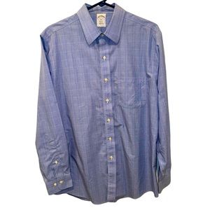 Men’s Brooks Brothers Blue Long Sleeve Button Down Oxford Dress Shirt. Size 16.
